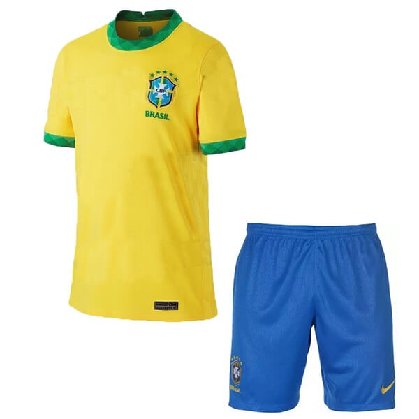 Camiseta Brasil Replica Primera Ropa Niños 2020 Amarillo